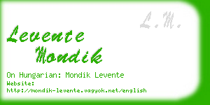 levente mondik business card